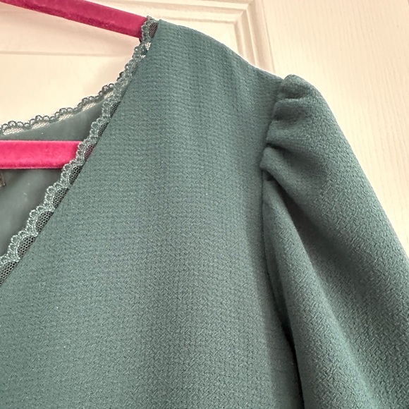 Club Monaco Mariney Mini Dress In Hunter Green Sz 10 - Picture 7 of 10